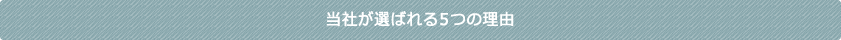 当社が選ばれる5つの理由