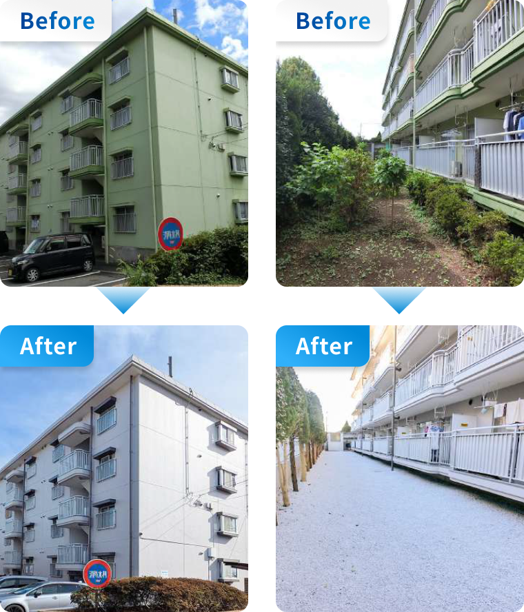 外装工事のBefore/After施工事例