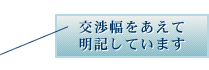 交渉幅をあえて明記しています。