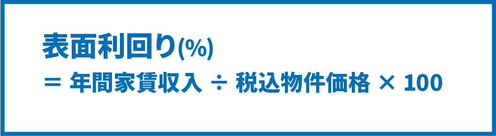 表面利回りの式