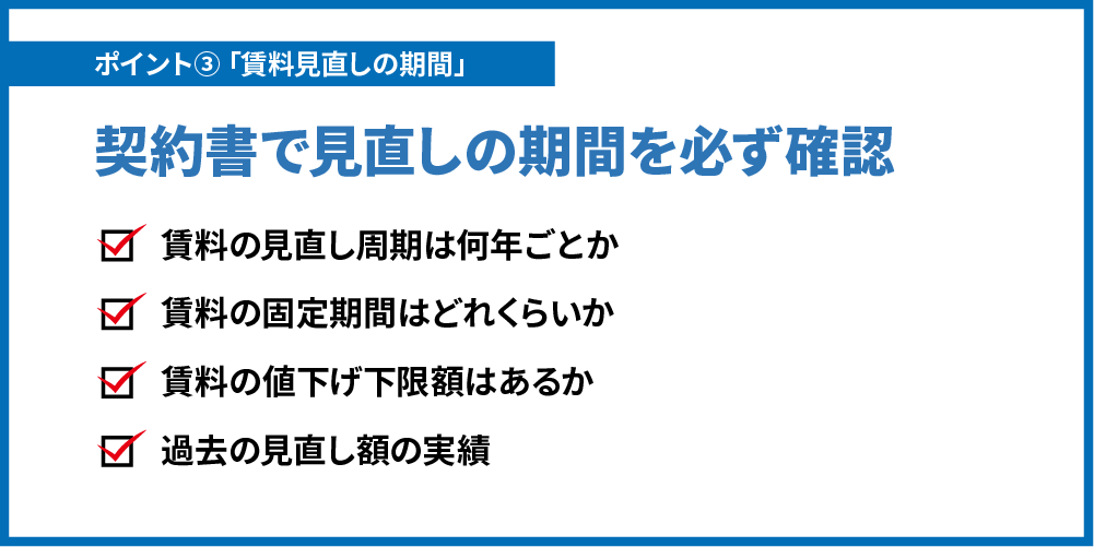 見直しの期間を確認