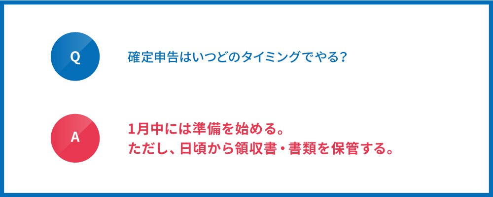 確定申告はいつやる