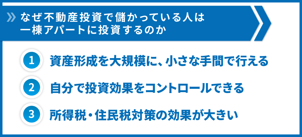 一棟アパート投資のメリット