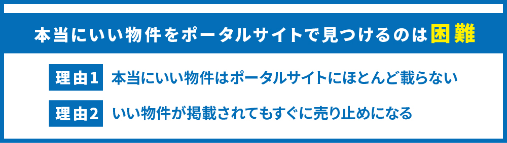 ポータルサイトで見つけるのは困難