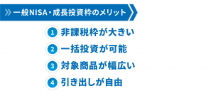 一般NISA・成長投資枠のメリット